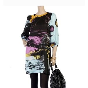 SEE BY CHLOE Landscape Dress 100% Silk size 10